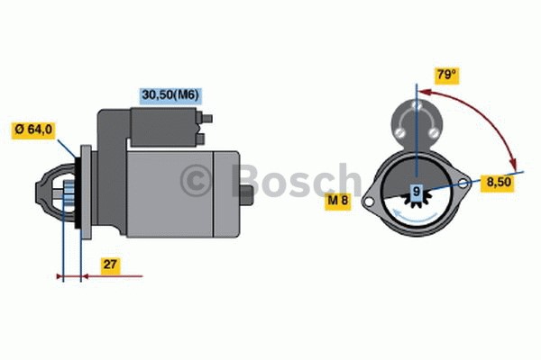 Startmotor 12V Bosch 0 986 021 240 BOSCH