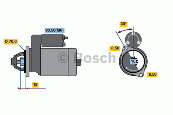 Startmotor 12V Bosch 0 986 021 260 BOSCH