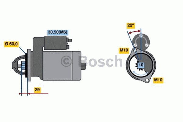 Startmotor 12V Bosch 0 986 021 320 BOSCH