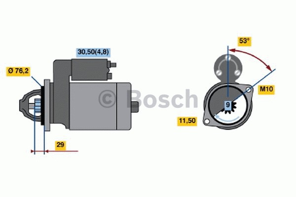 Startmotor 12V Bosch 0 986 021 500 BOSCH