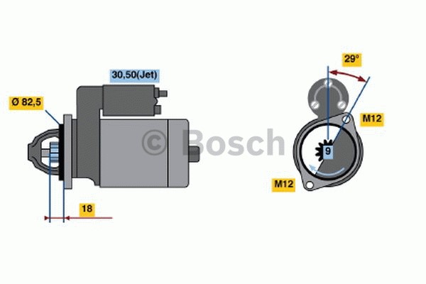 Startmotor 12V Bosch 0 986 021 610 BOSCH