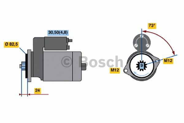 Startmotor 12V Bosch 0 986 021 630 BOSCH