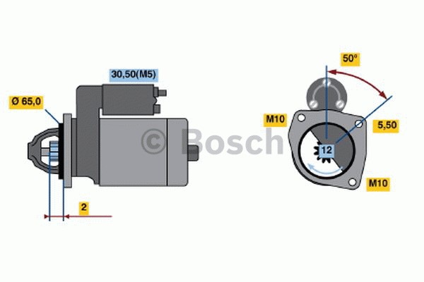 Startmotor 12V Bosch 0 986 021 741 BOSCH