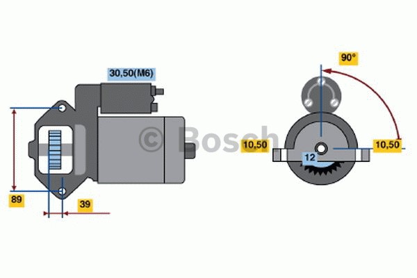 Startmotor 12V Bosch 0 986 021 810 BOSCH