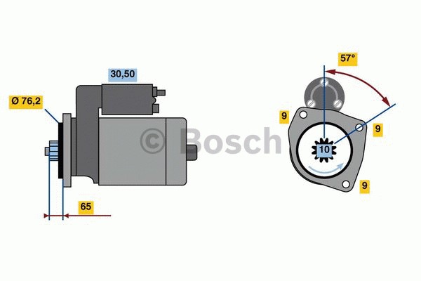 Startmotor 12V Bosch 0 986 021 870 BOSCH
