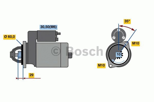 Startmotor 12V Bosch 0 986 022 240 BOSCH