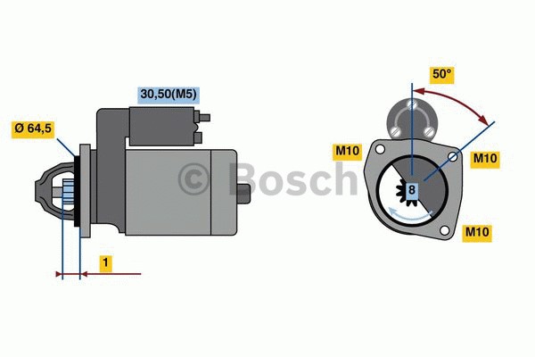 Startmotor 12V Bosch 0 986 022 810 BOSCH