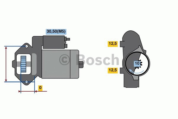 Startmotor 12V Bosch 0 986 023 480 BOSCH