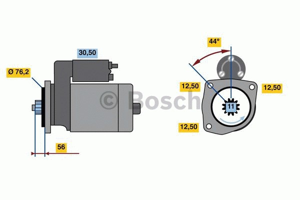 Startmotor 12V Bosch 0 986 024 100 BOSCH