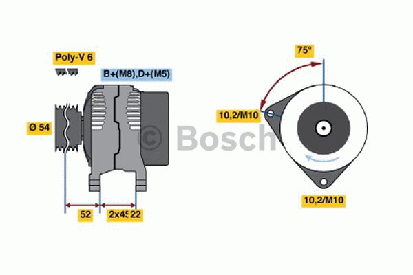 Generator 14V 90A Bosch 0 986 042 091 BOSCH