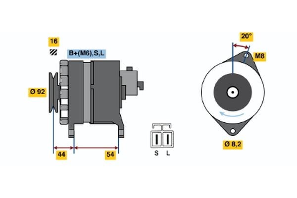 Generator 14V 50A Bosch 0 986 042 241 BOSCH