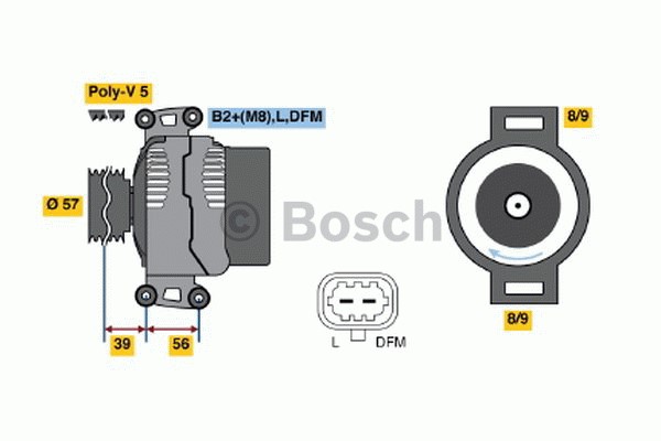 Generator 14V 120A Bosch 0 986 044 020 BOSCH