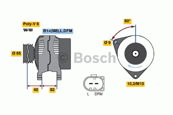 Generator 14V 140A Bosch 0 986 044 470 BOSCH