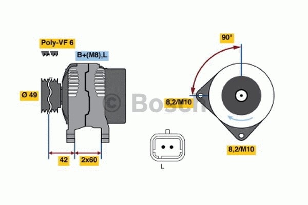 Generator 14V 120A Bosch 0 986 045 241 BOSCH