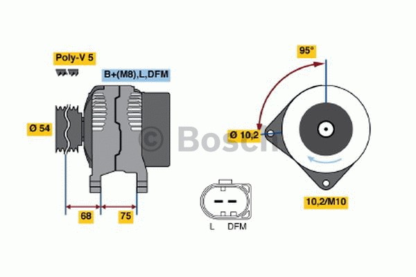 Generator 14V 150A Bosch 0 986 045 251 BOSCH