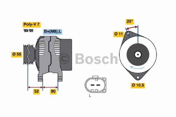Generator 14V 110A Bosch 0 986 046 060 BOSCH