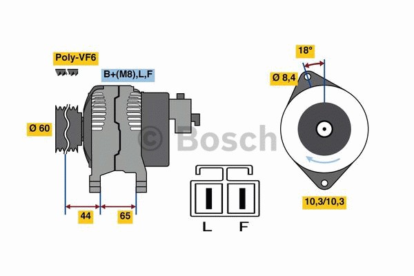 Generator 14V 110A Bosch 0 986 048 301 BOSCH