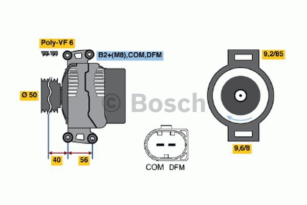 Generator 14V 200A Bosch 0 986 048 550 BOSCH