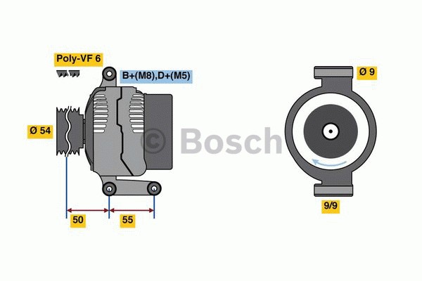 Generator 14V 90A Bosch 0 986 048 771 BOSCH