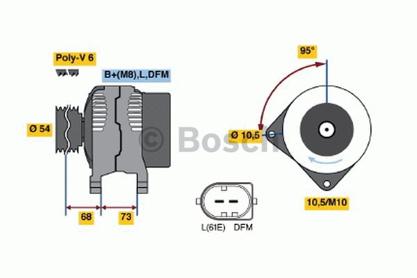 Generator 14V 150A Bosch 0 986 048 921 BOSCH