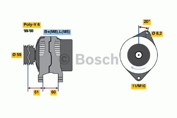 Generator 14V 120A Bosch 0 986 049 061 BOSCH