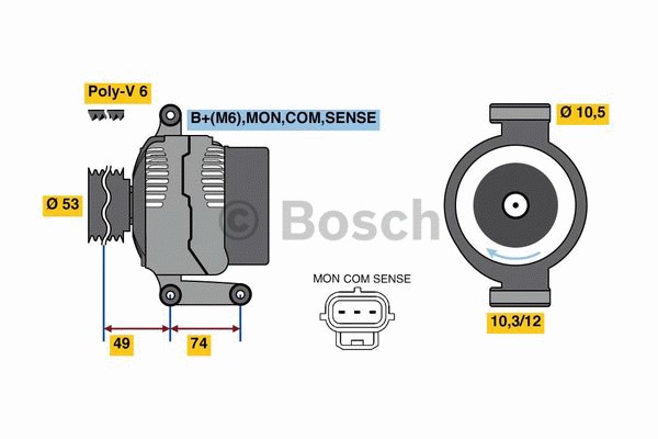 Generator 14V 115A Bosch 0 986 049 460 BOSCH