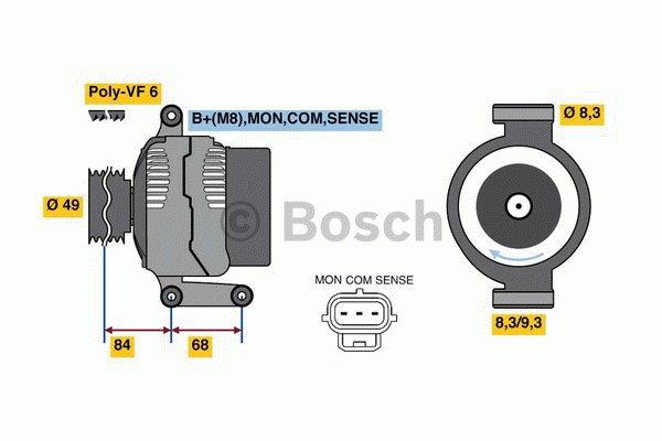 Generator 14V 120A Bosch 0 986 049 670 BOSCH