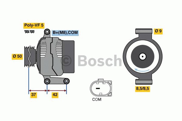 Generator 14V 150A Bosch 0 986 080 040 BOSCH