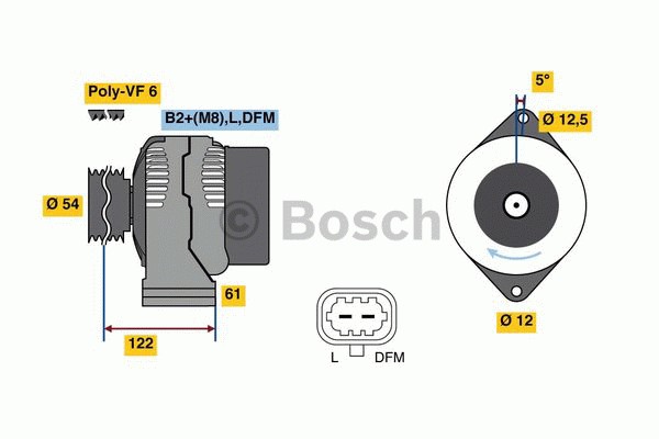 Generator 14V 140A Bosch 0 986 080 380 BOSCH