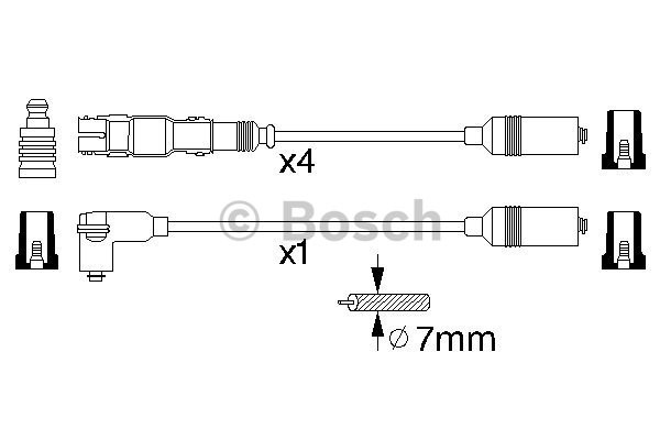 Tändkabelsats Bosch 0 986 356 304 BOSCH