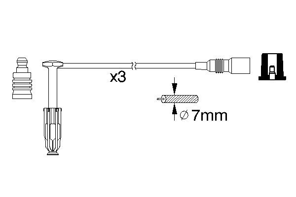 Tändkabel Bosch 0 986 356 329 BOSCH
