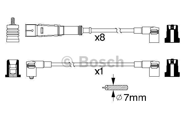 Tändkabelsats Bosch 0 986 356 334 BOSCH Tändkabelsats Bosch 0 986 356 334 BOSCH