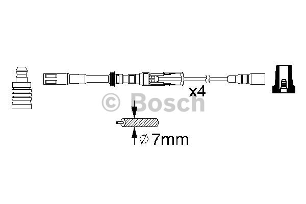 Tändkabelsats Bosch 0 986 356 337 BOSCH