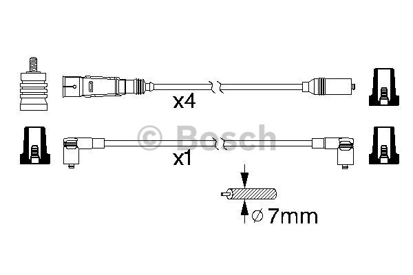 Tändkabelsats Bosch 0 986 356 338 BOSCH