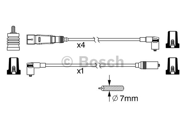 Tändkabelsats Bosch 0 986 356 342 BOSCH