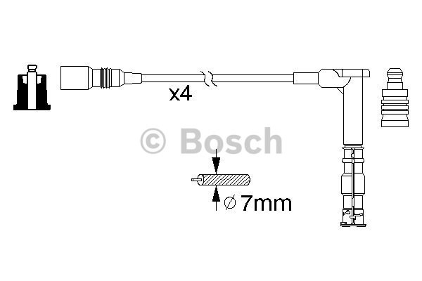 Tändkabelsats Bosch 0 986 356 351 BOSCH Tändkabelsats Bosch 0 986 356 351 BOSCH