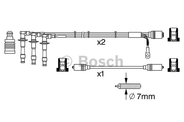 Tändkabelsats Bosch 0 986 356 373 BOSCH