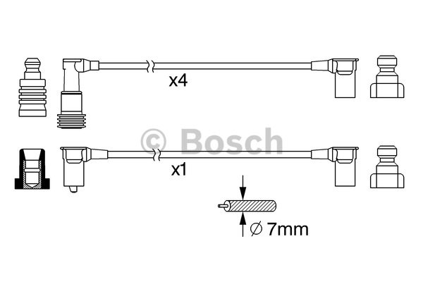 Tändkabelsats Bosch 0 986 356 377 BOSCH