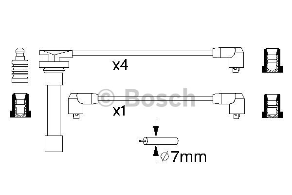 Tändkabelsats Bosch 0 986 356 703 BOSCH