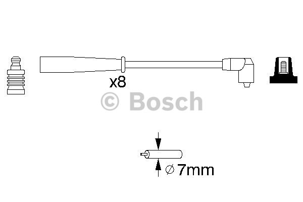 Tändkabelsats Bosch 0 986 356 707 BOSCH Tändkabelsats Bosch 0 986 356 707 BOSCH