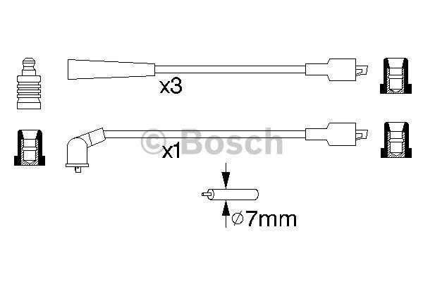 Tändkabelsats Bosch 0 986 356 710 BOSCH