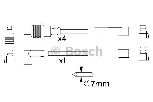 Tändkabelsats Bosch 0 986 356 715 BOSCH