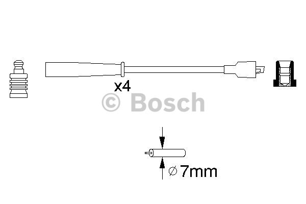 Tändkabelsats Bosch 0 986 356 716 BOSCH Tändkabelsats Bosch 0 986 356 716 BOSCH