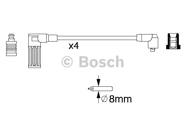 Tändkabelsats Bosch 0 986 356 717 BOSCH
