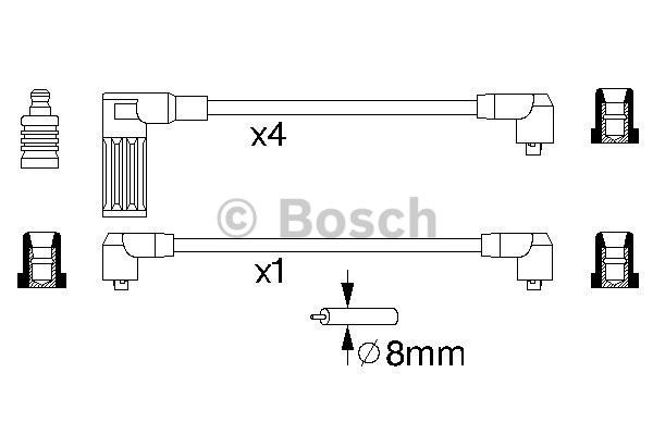 Tändkabelsats Bosch 0 986 356 718 BOSCH