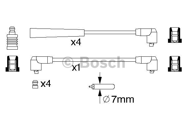 Tändkabelsats Bosch 0 986 356 719 BOSCH