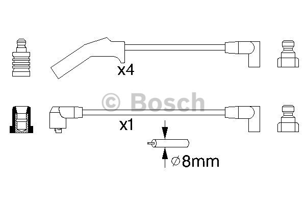 Tändkabelsats Bosch 0 986 356 724 BOSCH
