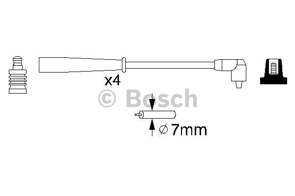 Tändkabelsats Bosch 0 986 356 727 BOSCH