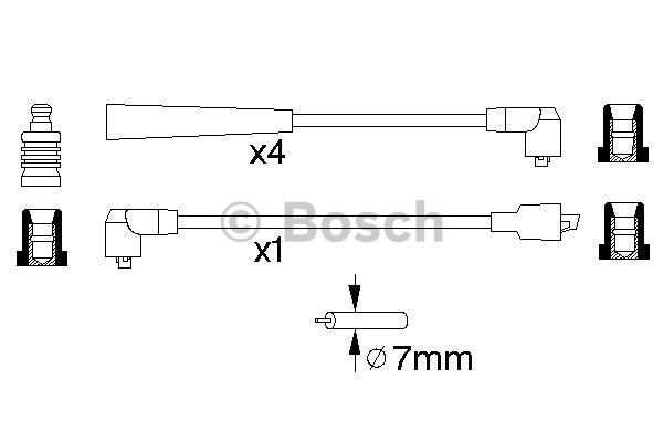 Tändkabelsats Bosch 0 986 356 734 BOSCH