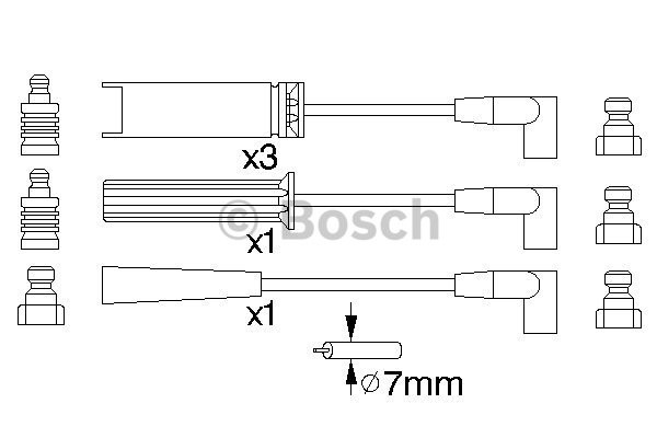Tändkabelsats Bosch 0 986 356 739 BOSCH Tändkabelsats Bosch 0 986 356 739 BOSCH